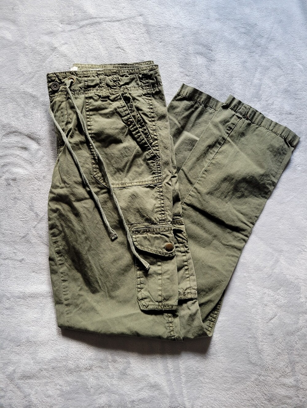 Aeropostale | Olive Cargo Pants with Drawstring Waist
